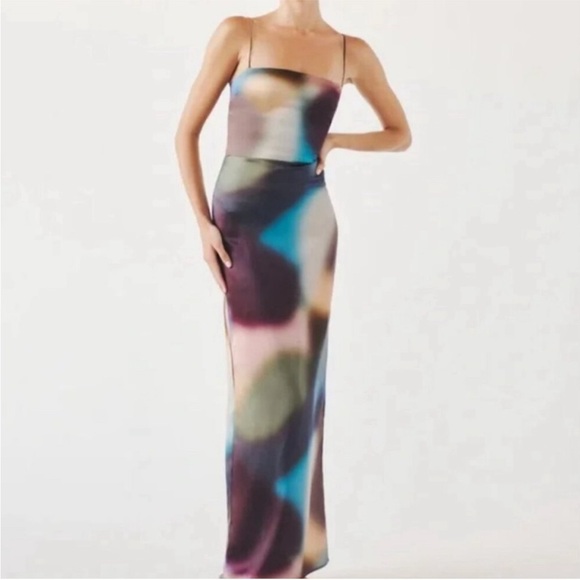 Reformation Dresses & Skirts - Reformation Multicolor Abstract Blur Frankie Maxi Dress